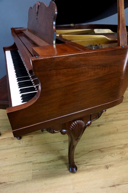 Ornate Queen Ann Baby Grand Piano American Walnut - Image 4