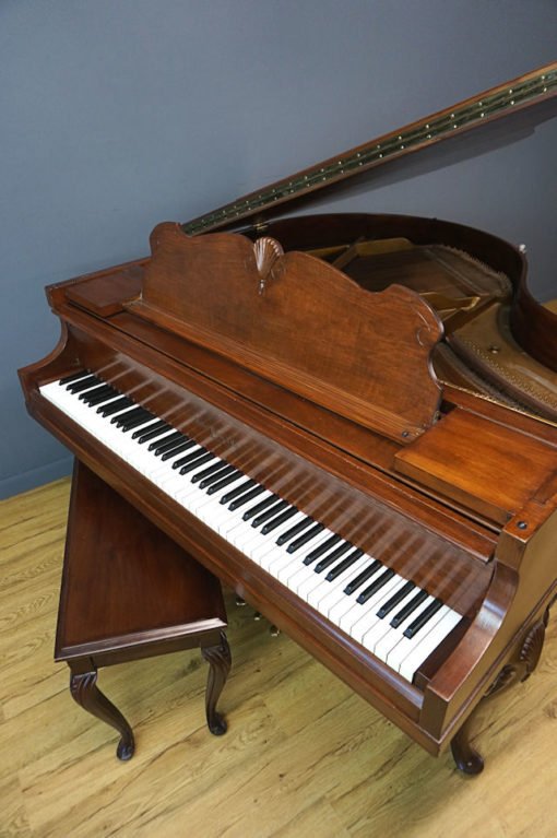 Ornate Queen Ann Baby Grand Piano American Walnut - Image 2