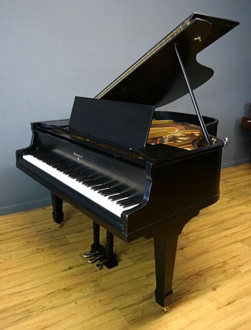Baby Grand Piano Ebony Black, New Matching Bench (W.M. Knabe) - Image 7