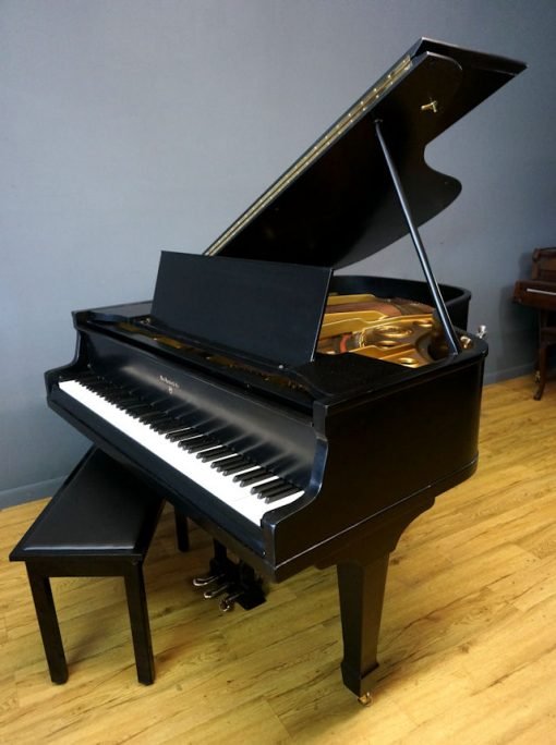 Baby Grand Piano Ebony Black, New Matching Bench (W.M. Knabe) - Image 5
