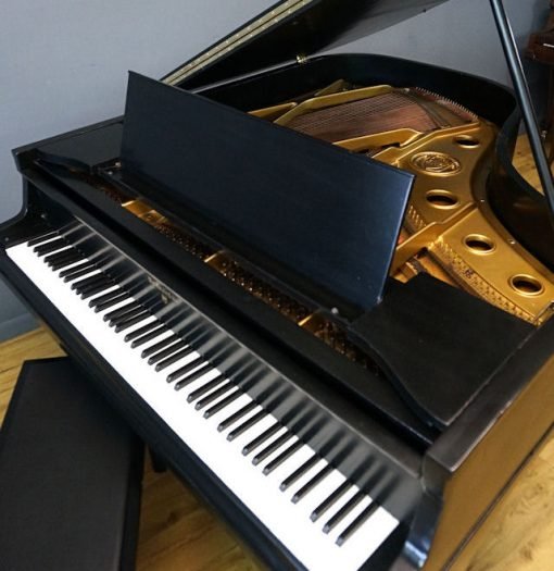 Baby Grand Piano Ebony Black, New Matching Bench (W.M. Knabe) - Image 3
