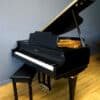 Baby Grand Piano Ebony Black, New Matching Bench