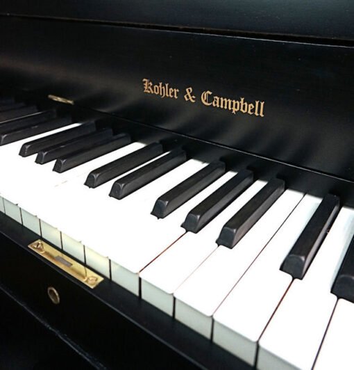 Kohler & Campbell Baby Grand Piano Ebony Black Matching Bench - Image 2