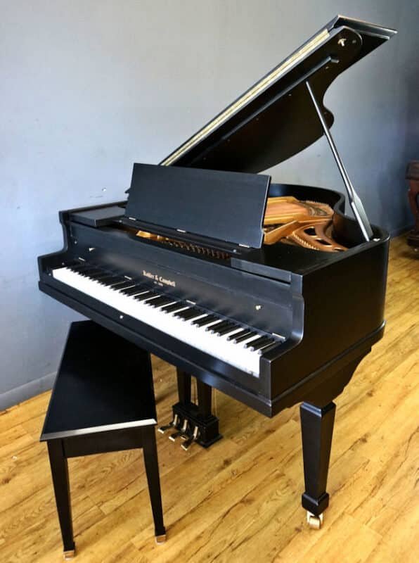 Kohler & Campbell Baby Grand Piano Ebony Black Matching Bench Cameron Piano