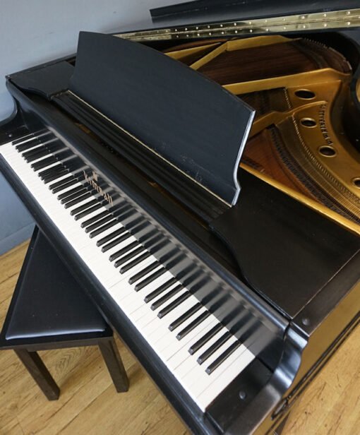 Kimball Baby Grand Player Piano Ebony Black, New Matching Bench - Image 4