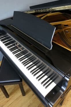 Kimball Baby Grand Piano Ebony Black Matching Bench $2,995. (balance) 13 Elegant WW Kimball Baby Grand Piano Side
