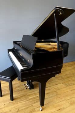 Baby Grand Piano Ebony Black, New Matching Bench 15 Cable Baby Grand Piano Gallery