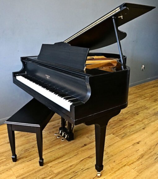 Baby Grand Piano Ebony Black by Hardman, Matching Bench