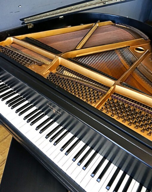 Baby Grand Piano Ebony Black by Hardman, Matching Bench - Image 10