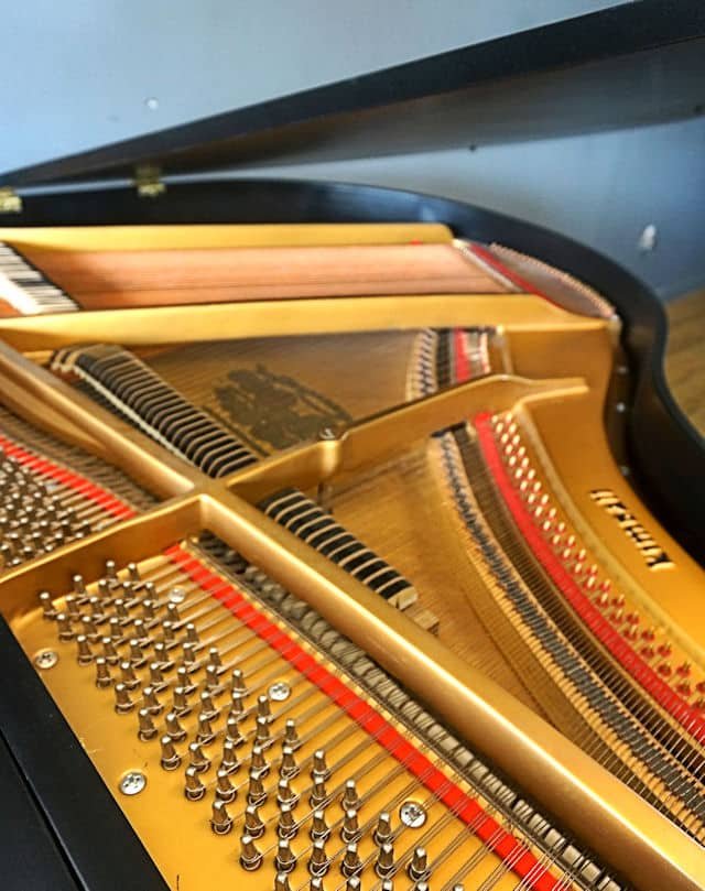 Baby Grand Piano Ebony Black, New Matching Bench 7 Baby Grand Piano Ebony Black, New Matching Bench - Image 7