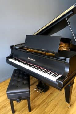 Mason & Hamlin Grand Piano Model A Ebony Black 17 Mason Hamlin Grand Piano Ebony Black