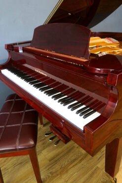 DH Baldwin Baby Grand Piano Mahogany Close