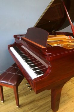 DH Baldwin Baby Grand Piano Mahogany Detail