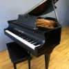 Hallet Davis Baby Grand Piano Ebony Black, Matching Bench