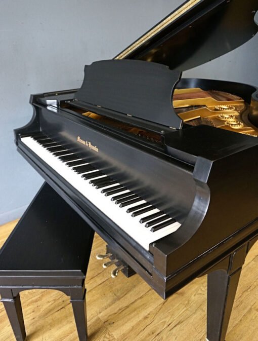 Mason Hamlin Model B Baby Grand Piano Ebony Black - Image 8