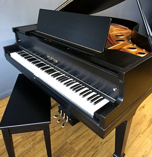 Holstrom Baby Grand Piano Ebony Black Gallery Exhibit 1