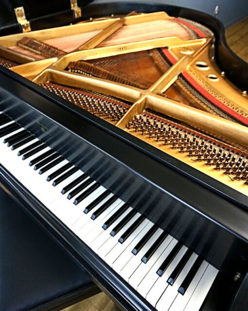 Weber Petite Grand Piano Ebony Black, Matching Bench - Image 6