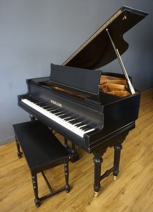 Baby Grand Piano Schiller Satin Black Art Case - Image 2