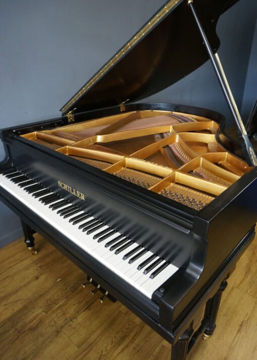 Baby Grand Piano Schiller Satin Black Art Case - Image 3