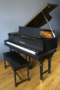 Baby Grand Piano Schiller Satin Black
