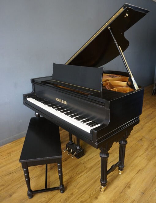 Baby Grand Piano Schiller Satin Black Art Case