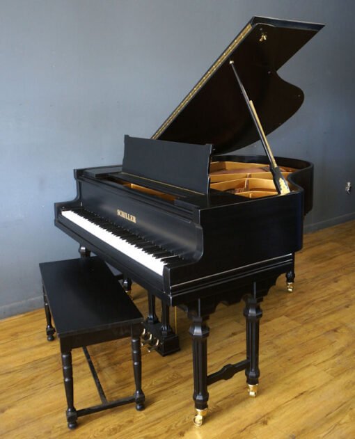 Baby Grand Piano Schiller Satin Black Art Case - Image 6