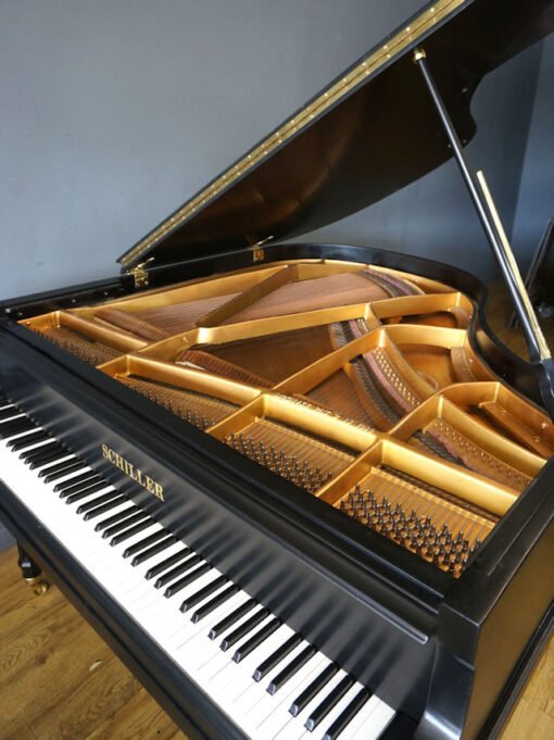 Baby Grand Piano Schiller Satin Black Art Case - Image 7