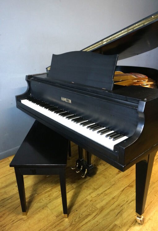Baby Grand Piano Satin Black by Baldwin Matching Bench - Image 2