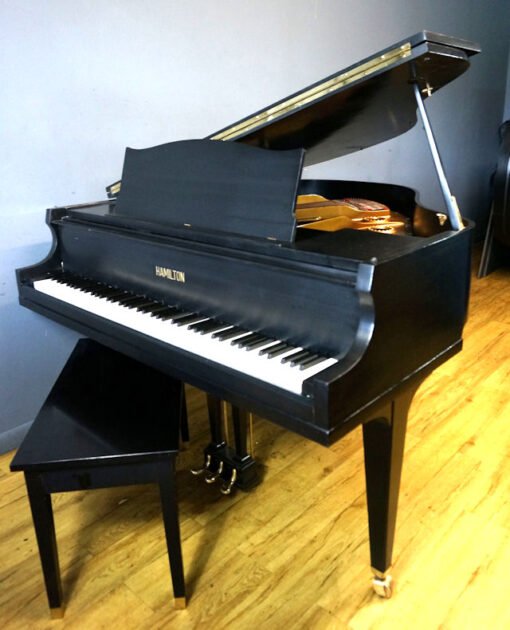 Baby Grand Piano Satin Black by Baldwin Matching Bench - Image 4