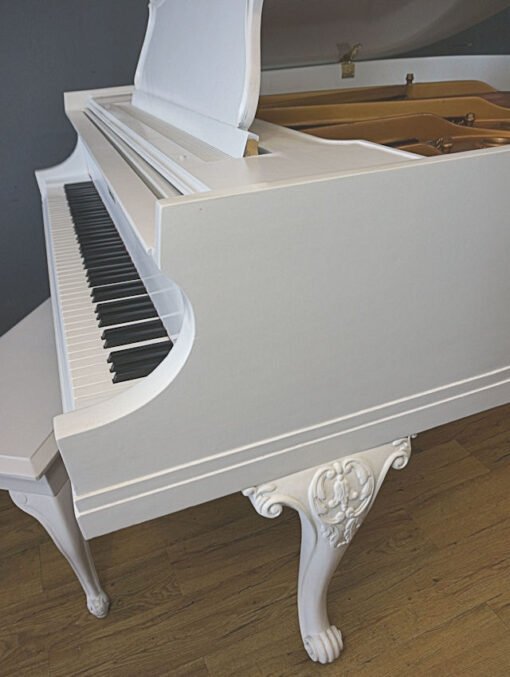 Baldwin Model M Louis XV Baby Grand Piano White - Image 8