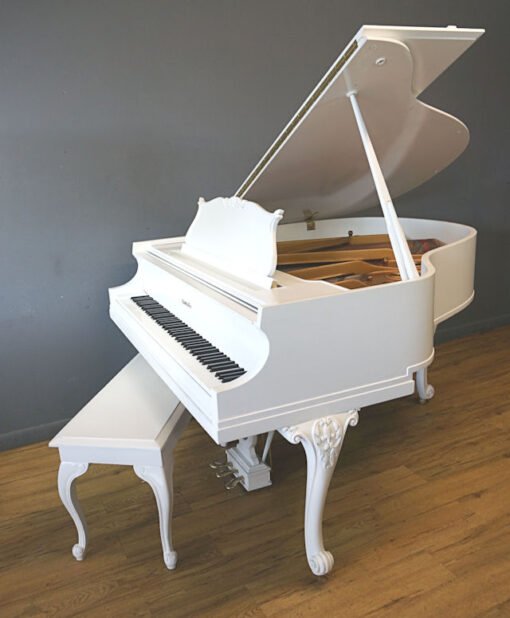 Baldwin Model M Louis XV Baby Grand Piano White - Image 4