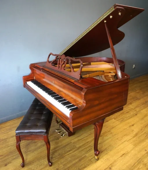 Kimball Baby Grand Piano Viennese Classic Louis XV American Walnut - Image 4