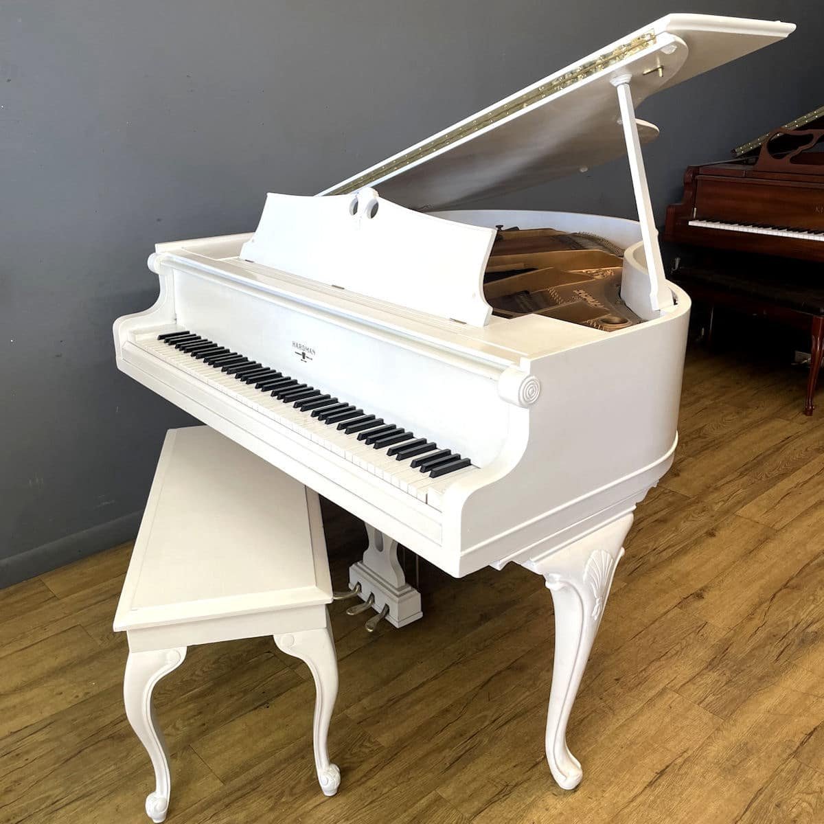White Baby Grand Piano | Hardman Louis XV Art-Case Designer 1 White Baby Grand Piano | Hardman Louis XV Art-Case Designer